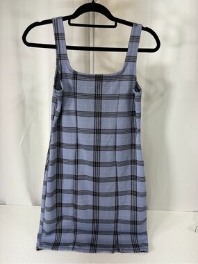Popular Basics Lavender Plaid Mini Dress 3090